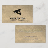 Beveiligingscamera pictogram | Textuur achtergrond Visitekaartje (Voorkant / Achterkant)