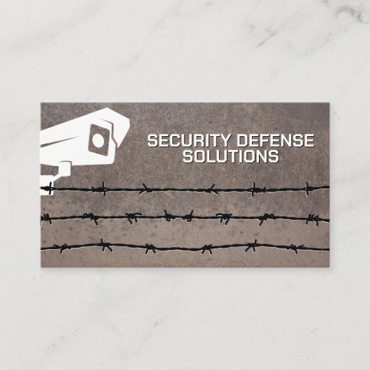 Beveiligingscamera | Prikkeldraad  Visitekaartje (Voorkant)