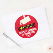 Beveiligingscamera Ronde Waarschuwing Sticker (Envelop)