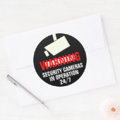 Beveiligingscamera Ronde Waarschuwing Sticker (Envelop)