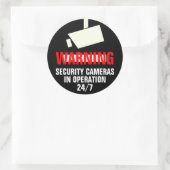 Beveiligingscamera Ronde Waarschuwing Sticker (Tas)