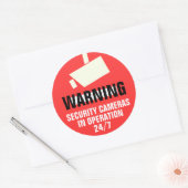 Beveiligingscamera Ronde Waarschuwing Sticker (Envelop)