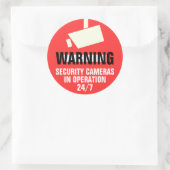 Beveiligingscamera Ronde Waarschuwing Sticker (Tas)