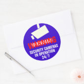 Beveiligingscamera Ronde Waarschuwing Sticker (Envelop)