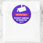 Beveiligingscamera Ronde Waarschuwing Sticker (Tas)