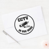 Beveiligingscamera Ronde Waarschuwing Sticker (Envelop)