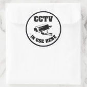Beveiligingscamera Ronde Waarschuwing Sticker (Tas)