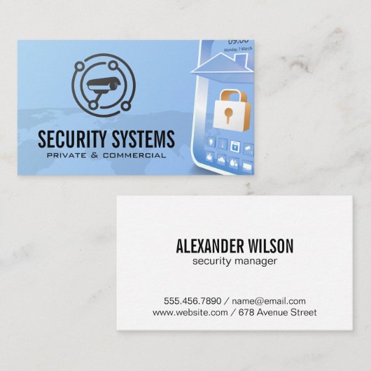 Beveiligingscamera | Smart Phone Tech Visitekaartje (Voorkant / Achterkant)