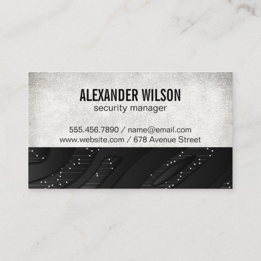 Beveiligingscamera | Technische noden Visitekaartje (Achterkant)