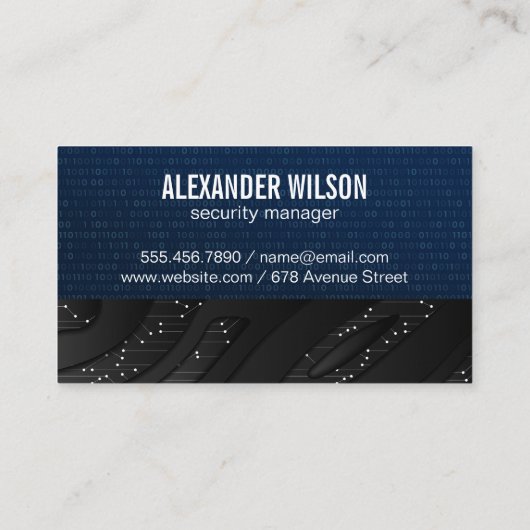 Beveiligingscamera | Technologie | Binaire code Visitekaartje (Achterkant)