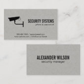 Beveiligingscamera (variatie II) Visitekaartje (Voorkant / Achterkant)
