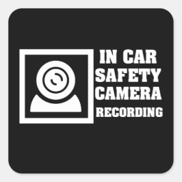 Beveiligingscamera Waarschuwing Vierkante Sticker