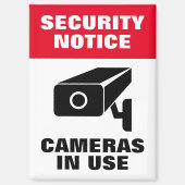 Beveiligingscamera waarschuwingsbordmagneten magneet (Voorkant)