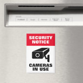 Beveiligingscamera waarschuwingsbordmagneten magneet (Insitu (Vaatwasser))