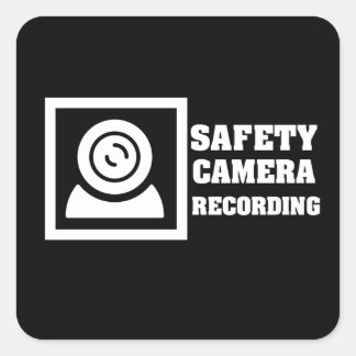 Beveiligingscamera Waarschuwingssticker Vierkant Vierkante Sticker