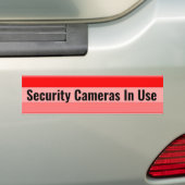 Beveiligingscamera's in Bumpersticker gebruiken (Op auto)