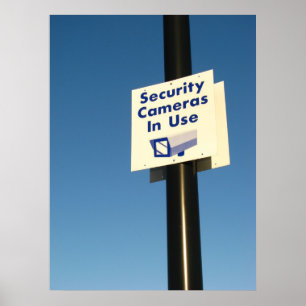 Beveiligingscamera's in gebruik poster