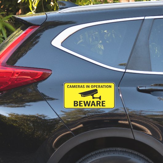 Beveiligingscamera's in werking Let op Beveiliging Sticker (Auto Zijkant)