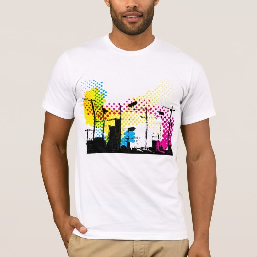 Beveiligingscamera's overal t-shirt (Voorkant)