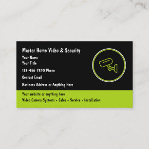 Beveiligingsdienst Business Cards voor Video Camer Visitekaartje