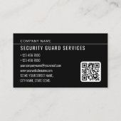 Beveiligingsdienst Logo Moderene QR-code Foto Visitekaartje (Achterkant)