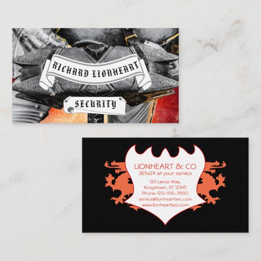 Beveiligingsdiensten Funny  Visitekaartje (Voorkant / Achterkant)