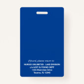 Beveiligingsfoto van Navy Employee-ID met streepje Badge (Achterkant)