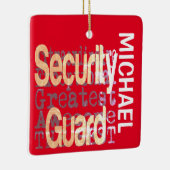 Beveiligingsgarde Extraordinaire CUSTOM Keramisch Ornament (Rechts)