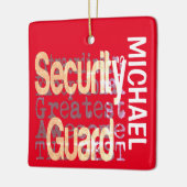 Beveiligingsgarde Extraordinaire CUSTOM Keramisch Ornament (Links)