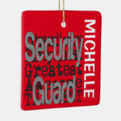 Beveiligingsgarde Extraordinaire CUSTOM Keramisch Ornament (Rechts)