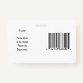 Beveiligingsidentiteitskaart voor werknemers - hor badge (Achterkant)