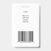 Beveiligingsidentiteitskaart voor werknemers - Ver Badge (Back)