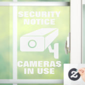 Beveiligingsinformatiecamera's in gebruik raamsticker (Huis)