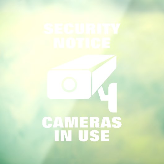 Beveiligingsinformatiecamera's in gebruik raamsticker (Vel 3)