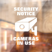 Beveiligingsinformatiecamera's in gebruik raamsticker (Vel 2)