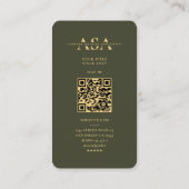 Beveiligingsingenieur Cyber Army Green Modern Visitekaartje (Achterkant)