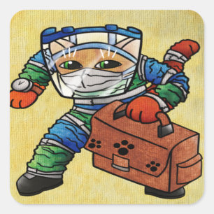 Beveiligingskast voor meldingen blijven vierkante sticker