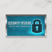 Beveiligingsnetwerkvergrendeling | Metalen rand Visitekaartje (Voorkant)