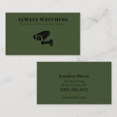 Beveiligingsoplossingen bewakingssysteem CCTV Came Visitekaartje (Voorkant / Achterkant)