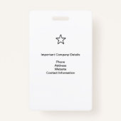 BEVEILIGINGSPAS VOOR SPECIALE EVENEMENTEN - Foto-I Badge (Achterkant)