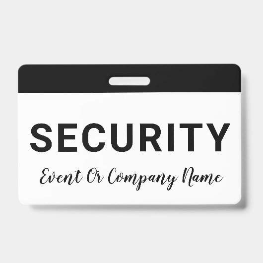 Beveiligingspersoneel Bedrijfsnaam Badge (Voorzijde)