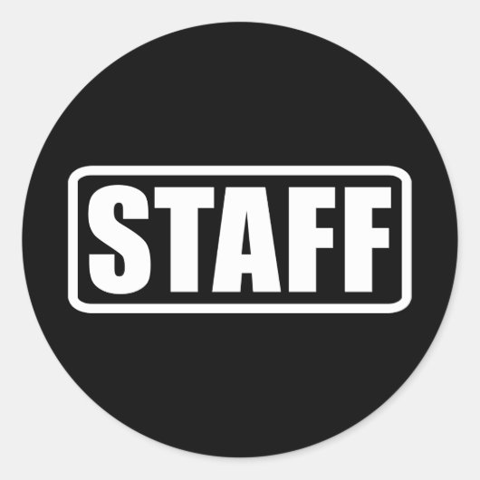 Beveiligingspersoneel evenementen uitrusting ronde sticker (Voorkant)