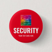 Beveiligingspersoneel Medewerker Aangepaste Tekst  Ronde Button 3,2 Cm (Voorkant)
