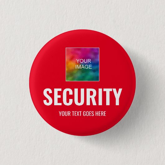 Beveiligingspersoneel Medewerker Aangepaste Tekst  Ronde Button 3,2 Cm (Voorkant)
