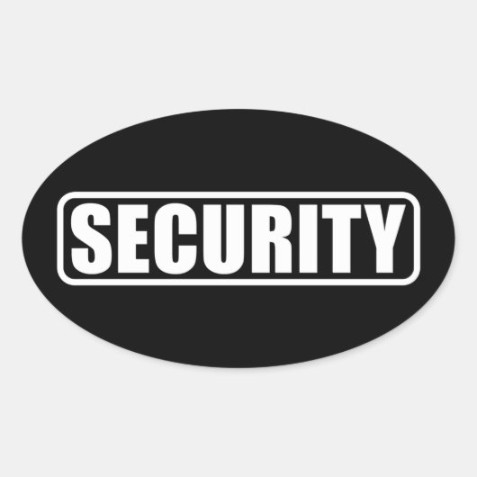 Beveiligingsploeg voor gebeurtenissen ovale sticker (Voorkant)