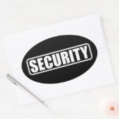 Beveiligingsploeg voor gebeurtenissen ovale sticker (Envelop)