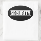 Beveiligingsploeg voor gebeurtenissen ovale sticker (Tas)