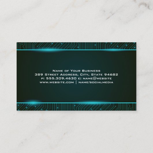 Beveiligingsschild | Achtergrond van de technische Visitekaartje (Achterkant)