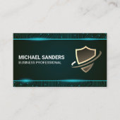 Beveiligingsschild | Achtergrond van de technische Visitekaartje (Voorkant)