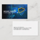 Beveiligingsschild Logo | Tech Finance achtergrond Visitekaartje (Voorkant / Achterkant)